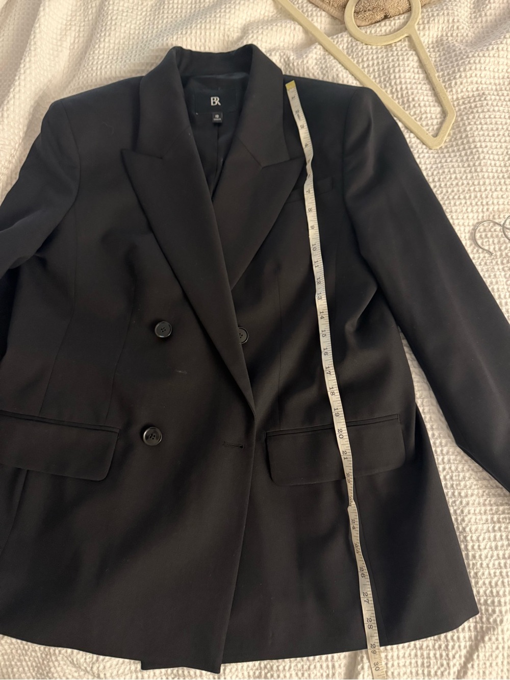 Banana Republic Marzatto Italian Double-Breasted Black Blazer size 12 Women’s